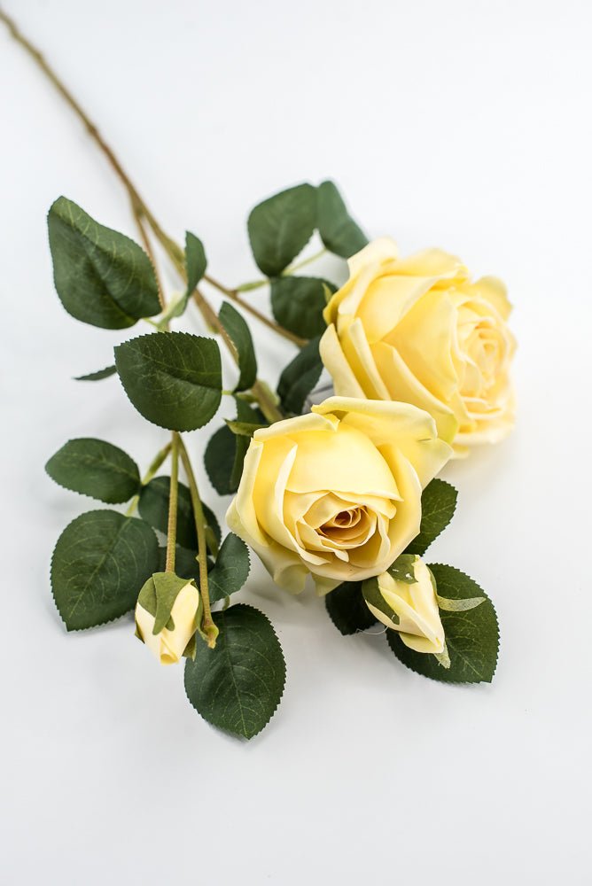 Estate, real touch spray rose - yellow - Greenery MarketMTF24645 YELL