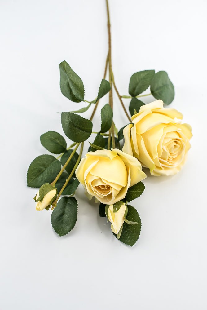 Estate, real touch spray rose - yellow - Greenery MarketMTF24645 YELL