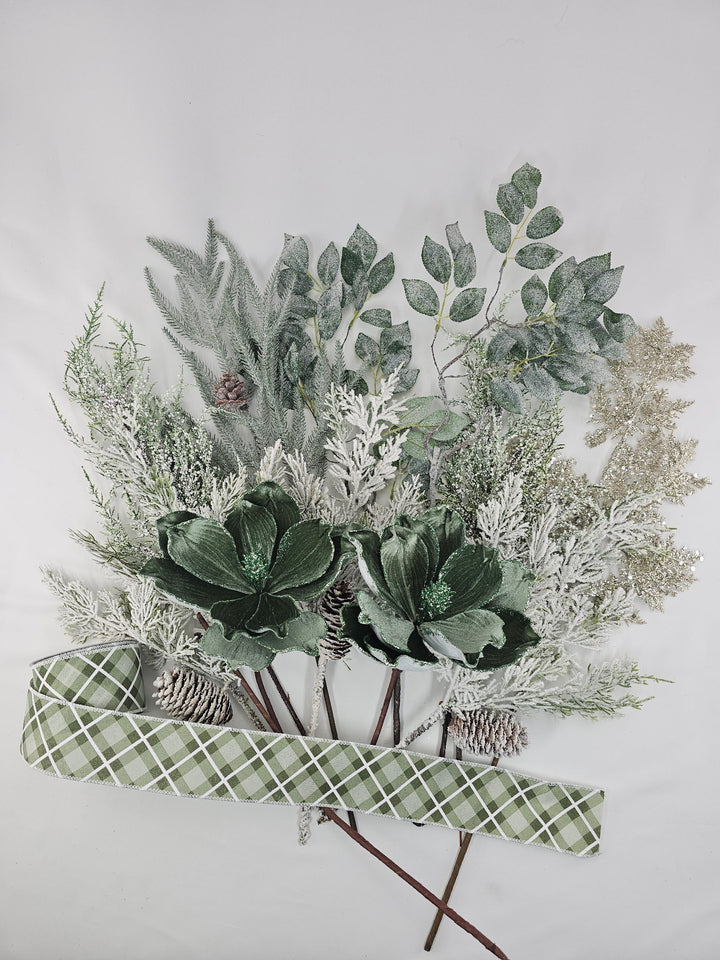 Everbloom Grapevine Magnolia Wreath Kit - Greenery MarketGreenMagGrapevine