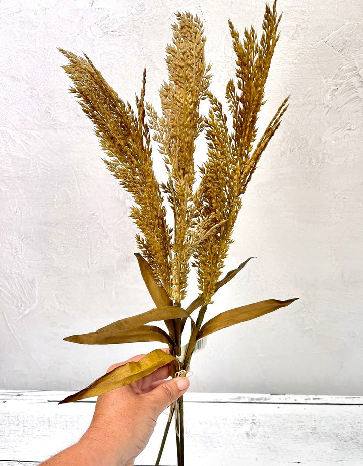 Fall Rice grass x 3 pc bundle - golden brown - Greenery MarketArtificial Flora26141