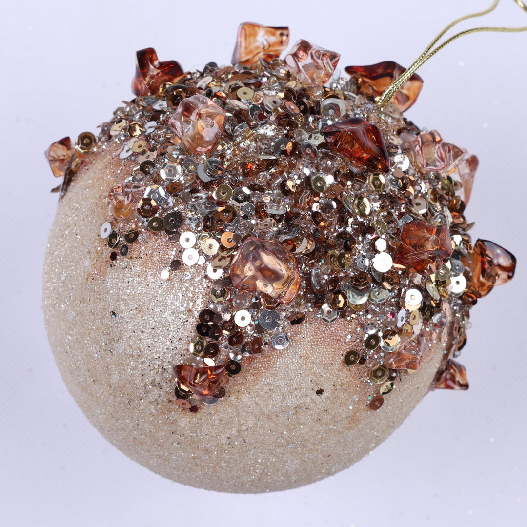 Farrisilk Cappuccino & Ivory Sugar Crystal Ball - 24" - Greenery MarketCF079 - 29
