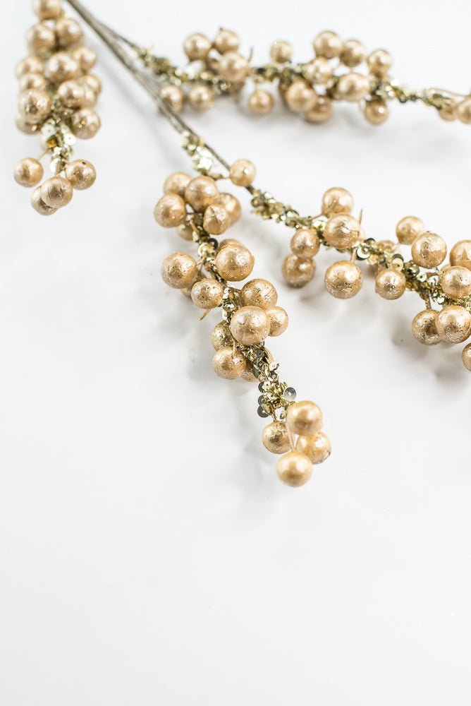 Farrisilk Gold Pearl Spray - 30" - Greenery MarketCF001-50