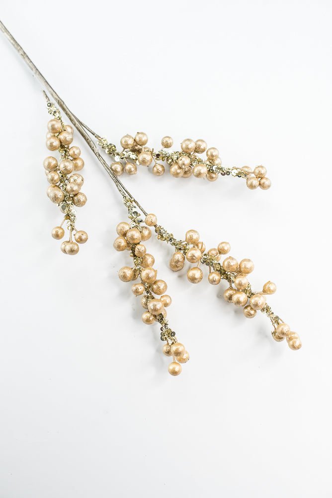 Farrisilk Gold Pearl Spray - 30" - Greenery MarketCF001-50