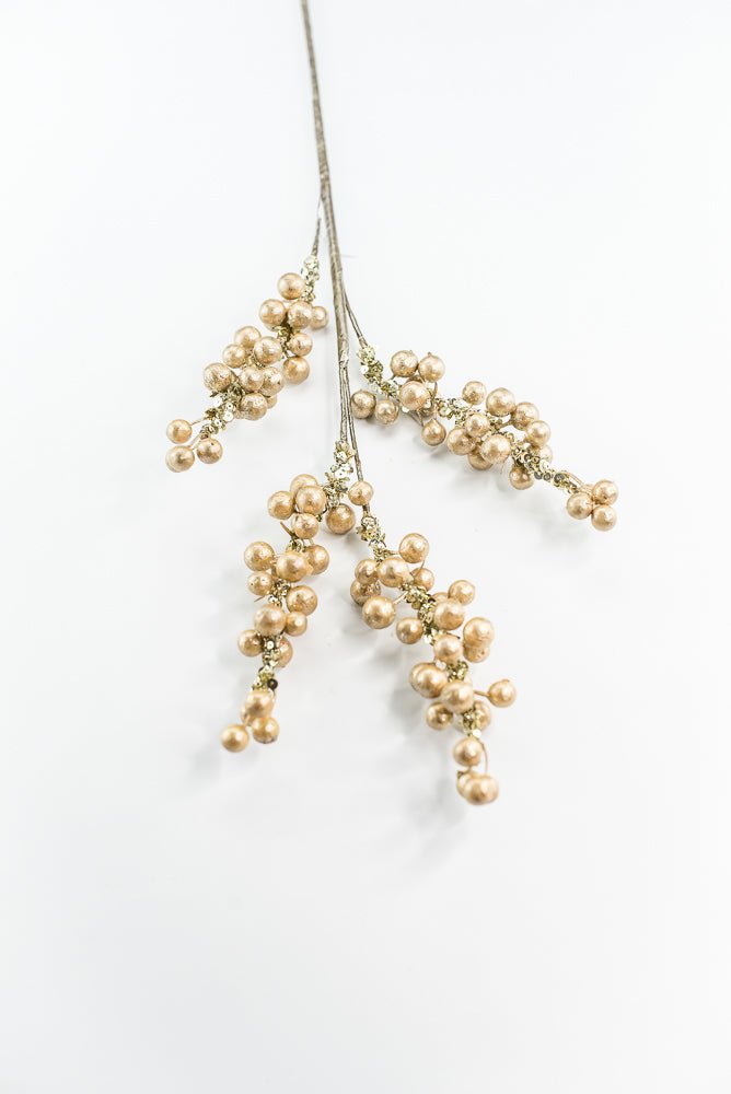 Farrisilk Gold Pearl Spray - 30" - Greenery MarketCF001-50