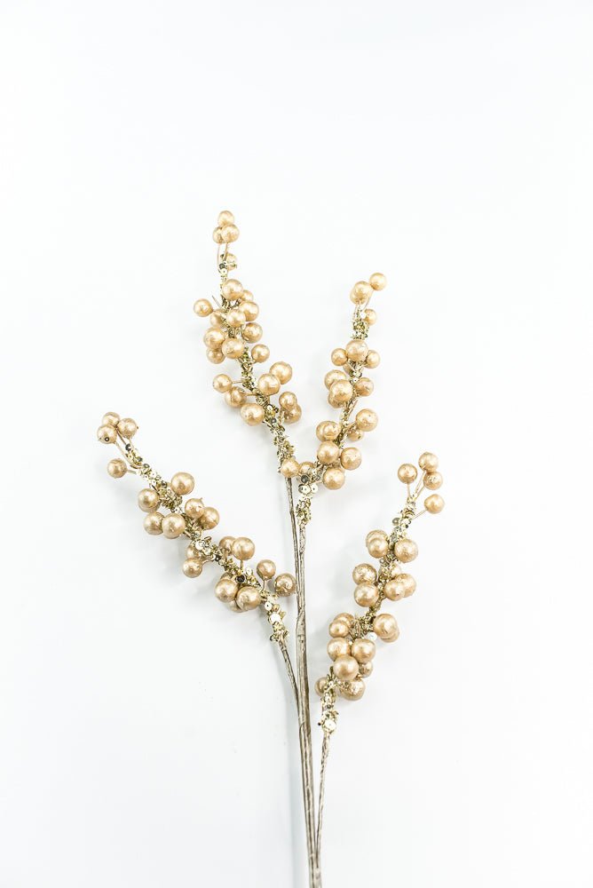 Farrisilk Gold Pearl Spray - 30" - Greenery MarketCF001-50