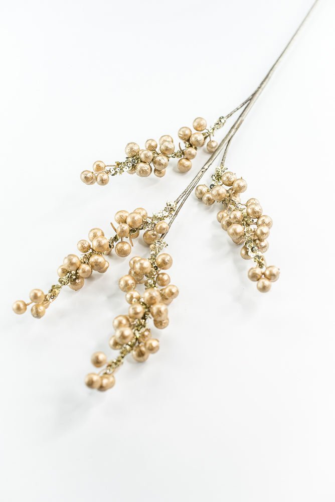 Farrisilk Gold Pearl Spray - 30" - Greenery MarketCF001-50