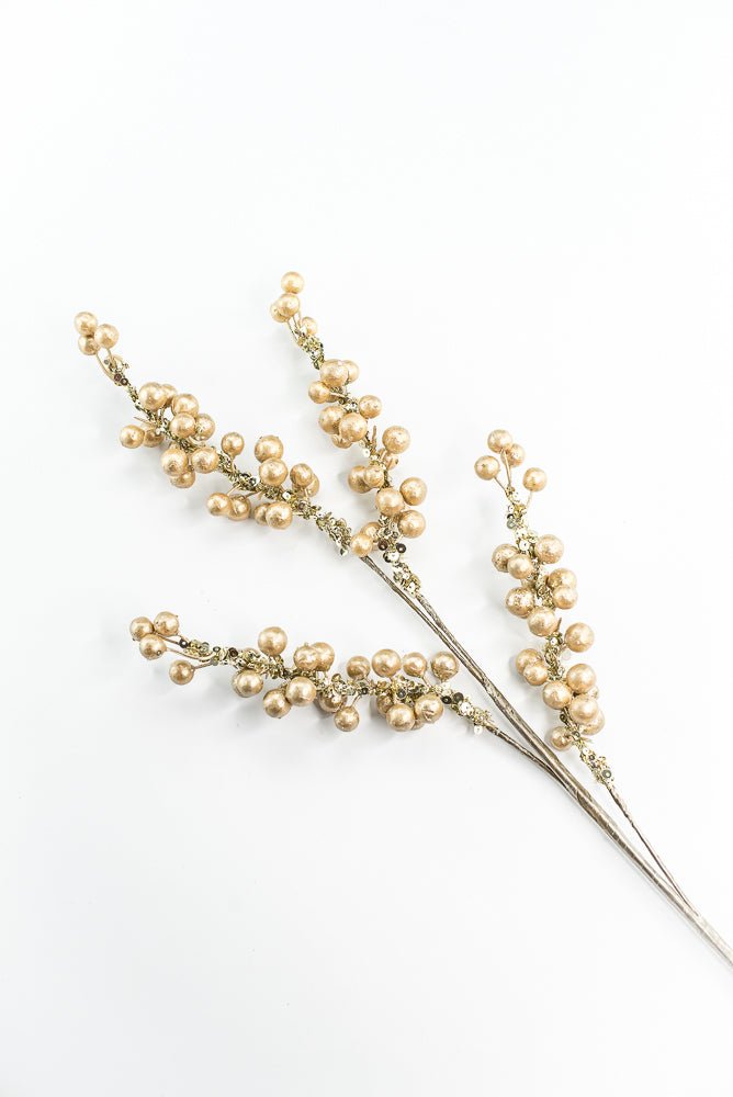 Farrisilk Gold Pearl Spray - 30" - Greenery MarketCF001-50