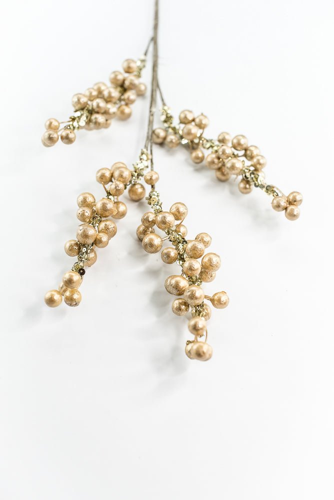 Farrisilk Gold Pearl Spray - 30" - Greenery MarketCF001-50