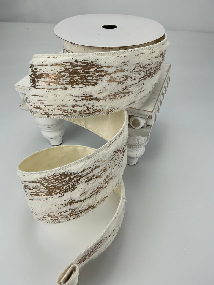 Farrisilk golden fleece tree ribbon - 2.5” - Greenery Marketwired ribbonRA718 - 43