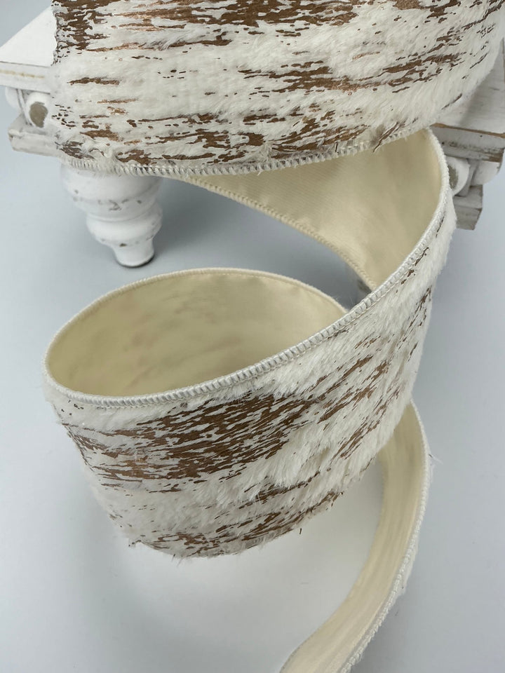 Farrisilk golden fleece tree ribbon - 2.5” - Greenery Marketwired ribbonRA718 - 43