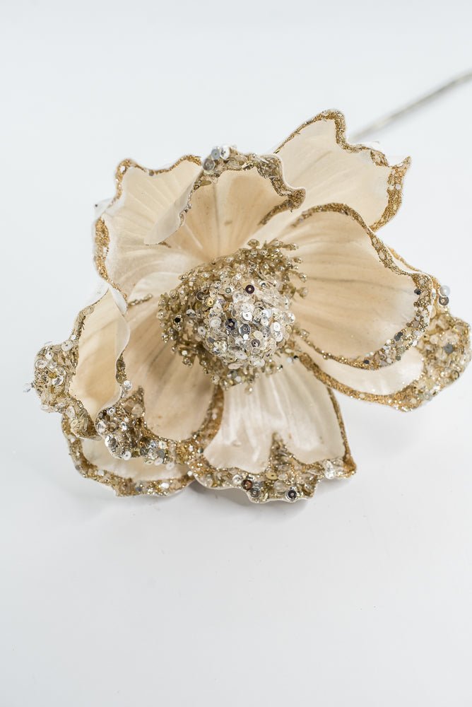 Farrisilk Ivory Victorian Magnolia Stem - 10" - Greenery MarketCF045-62