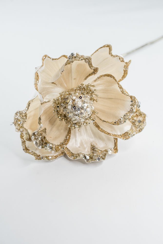 Farrisilk Ivory Victorian Magnolia Stem - 10" - Greenery MarketCF045-62