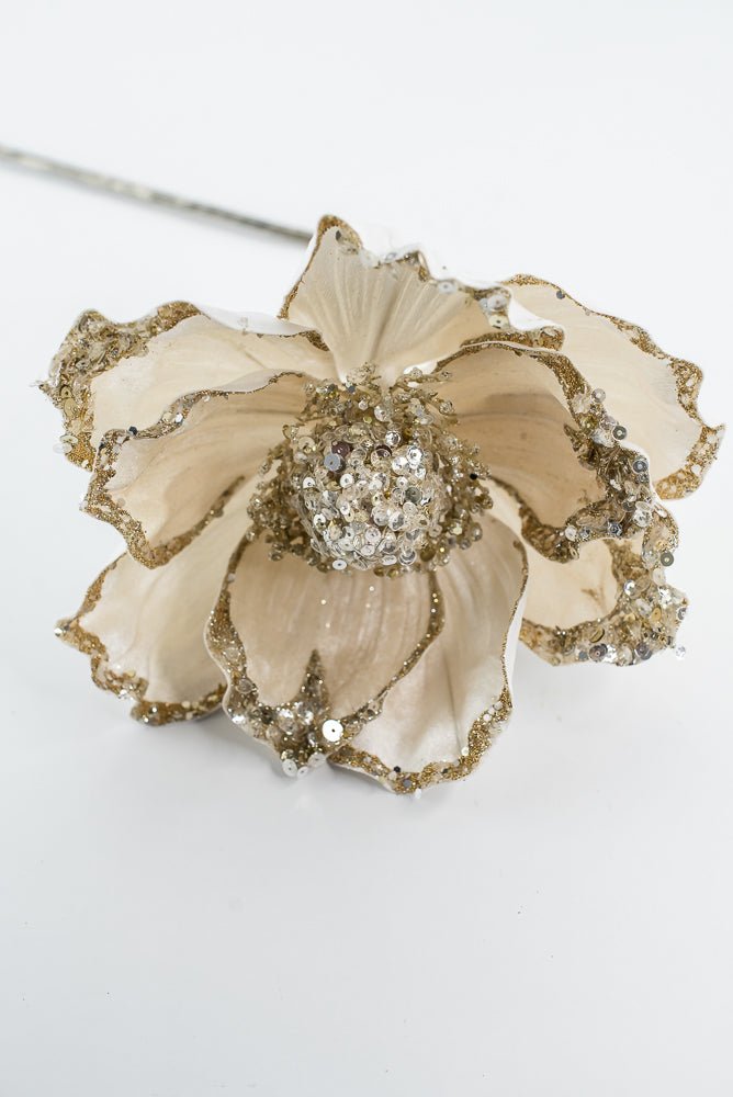 Farrisilk Ivory Victorian Magnolia Stem - 10" - Greenery MarketCF045-62