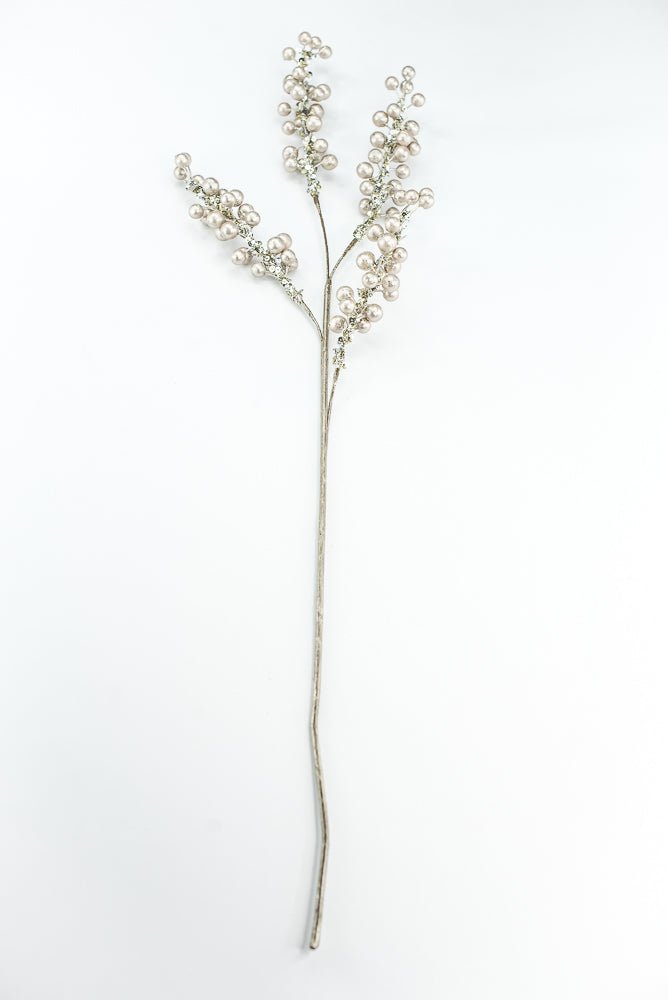 Farrisilk Platinum Pearls Spray - 30" - Greenery MarketCF001-51