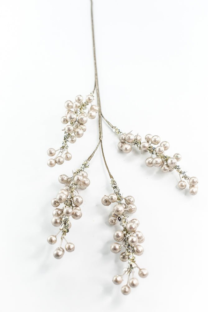 Farrisilk Platinum Pearls Spray - 30" - Greenery MarketCF001-51