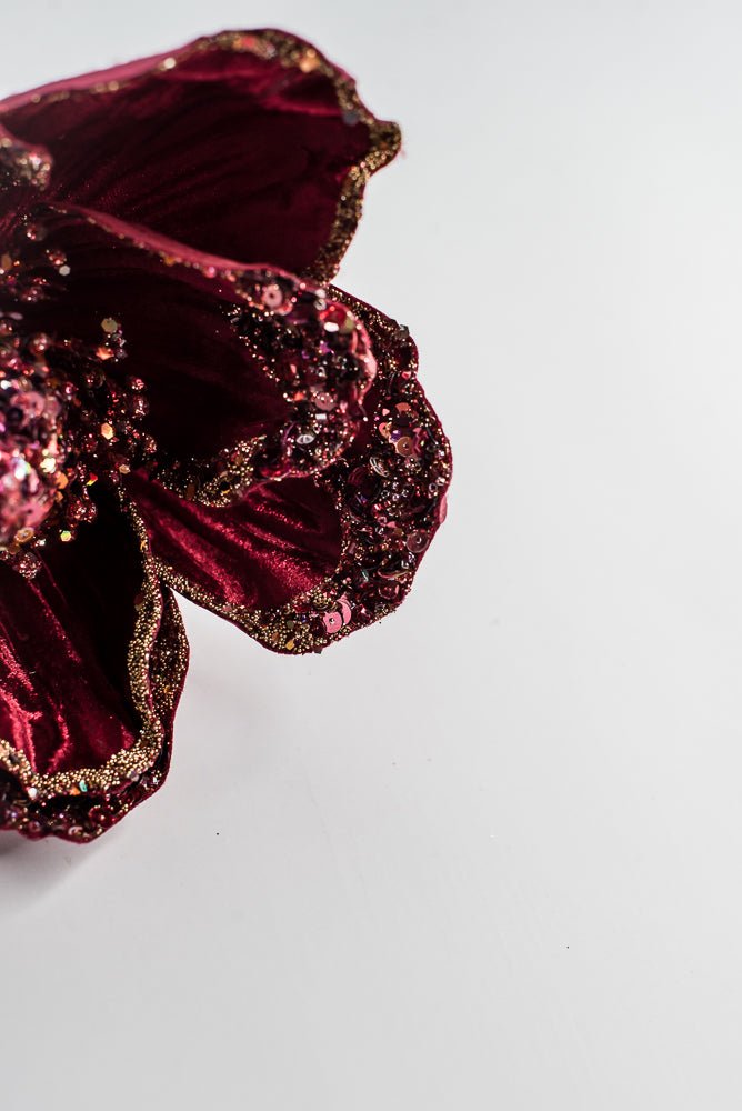 Farrisilk Ruby Victorian Magnolia Stem - 10" - Greenery MarketCF045-03