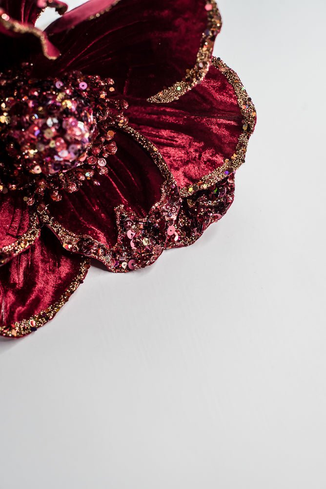 Farrisilk Ruby Victorian Magnolia Stem - 10" - Greenery MarketCF045-03