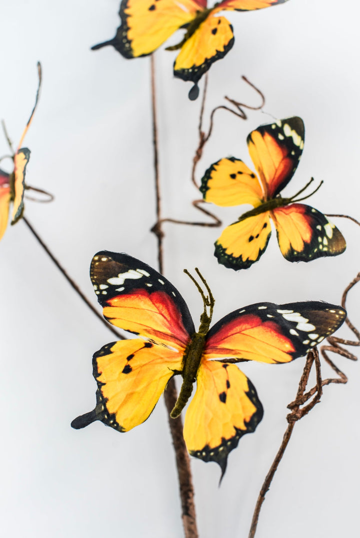 Faux Butterfly Twig Spray - Orange - Greenery MarketFSB066 - OR/BR