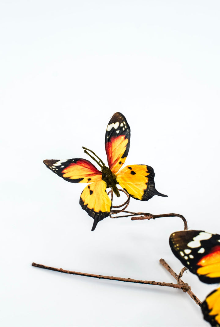 Faux Butterfly Twig Spray - Orange - Greenery MarketFSB066 - OR/BR