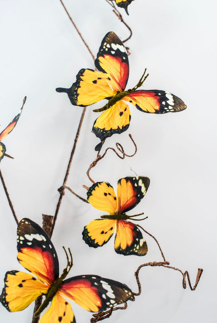 Faux Butterfly Twig Spray - Orange - Greenery MarketFSB066 - OR/BR