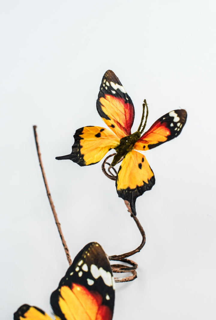 Faux Butterfly Twig Spray - Orange - Greenery MarketFSB066 - OR/BR