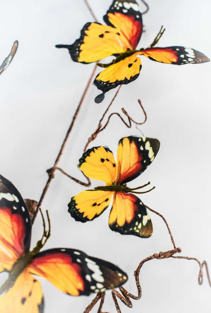 Faux Butterfly Twig Spray - Orange - Greenery MarketFSB066 - OR/BR