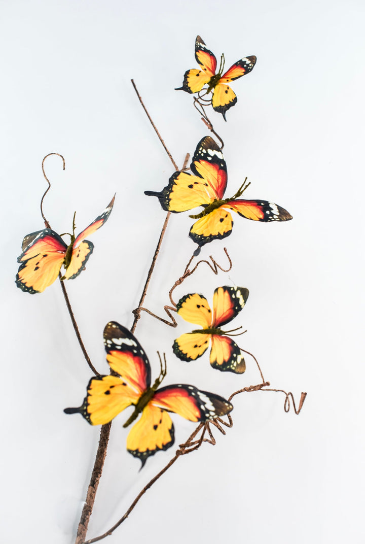 Faux Butterfly Twig Spray - Orange - Greenery MarketFSB066 - OR/BR