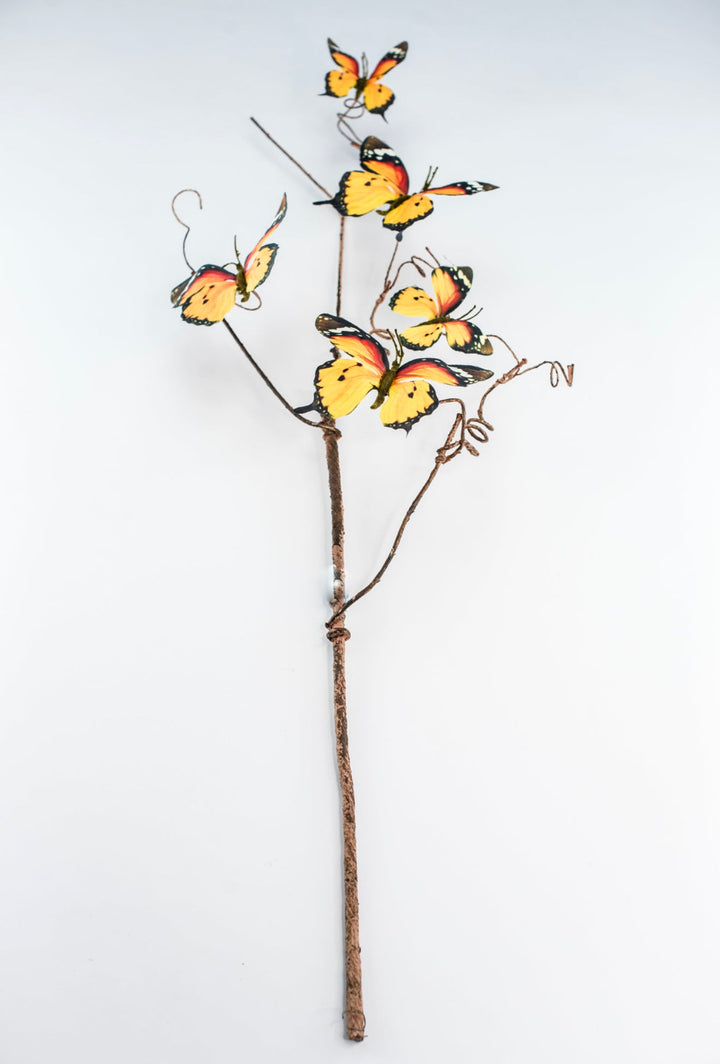 Faux Butterfly Twig Spray - Orange - Greenery MarketFSB066 - OR/BR