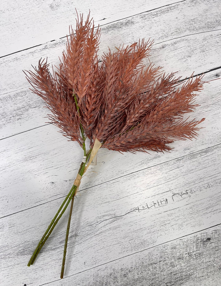 Faux dried wheat bundle - soft wine - Greenery MarketArtificial Flora26449
