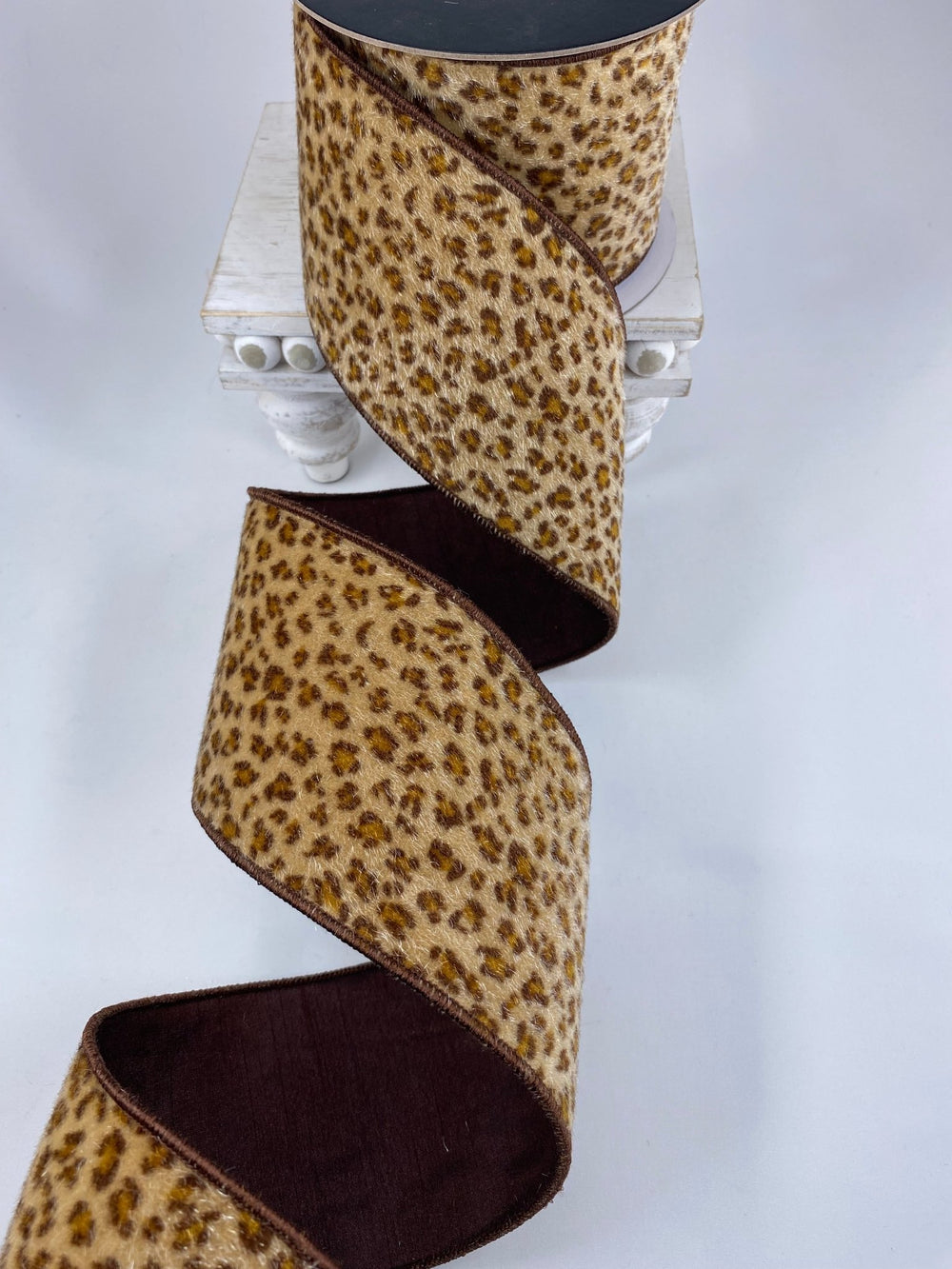 Faux hair cheetah wired ribbon 4” - Greenery MarketRibbons & Trim138122