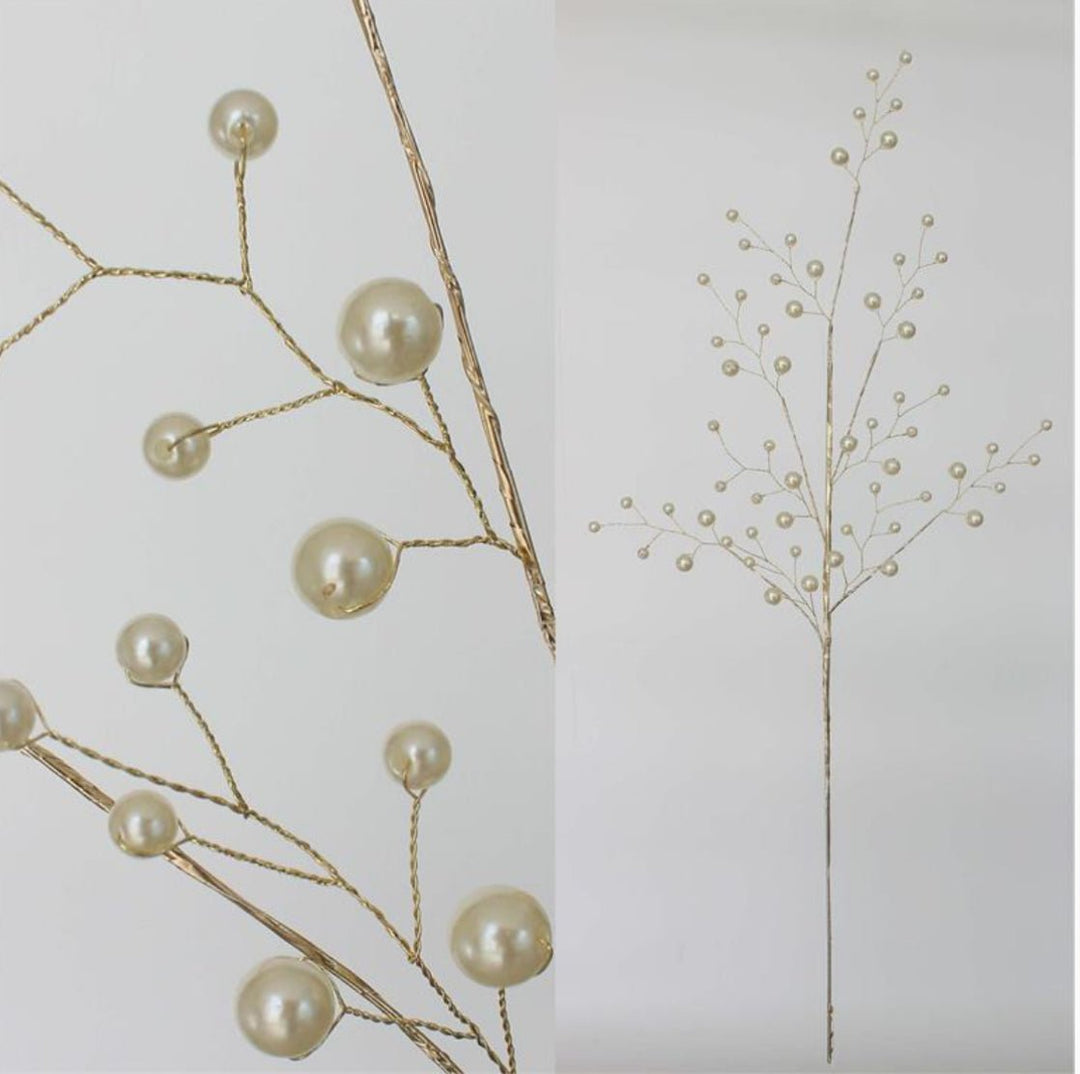 Faux Pearls Spray - Gold - Greenery MarketXA344 - WGO