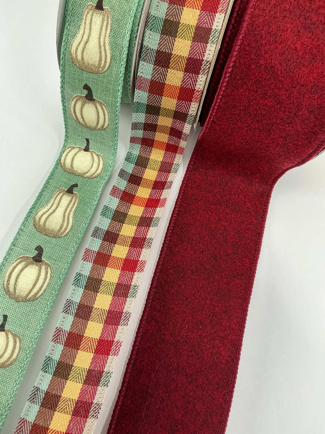 Flannel plaid bow bundle wired ribbons - Greenery MarketWired ribbonFlannelplaidx3