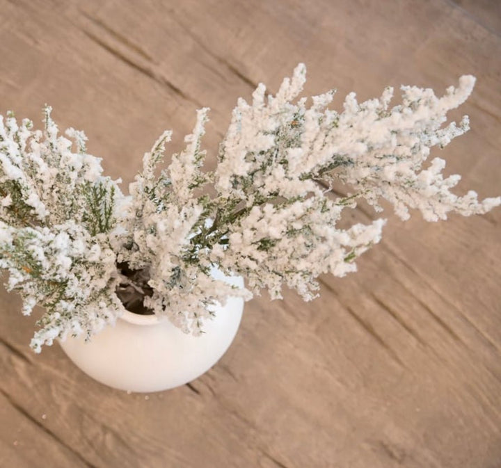 Flocked Cedar Pine spray with snow - Greenery Marketgreenery26088