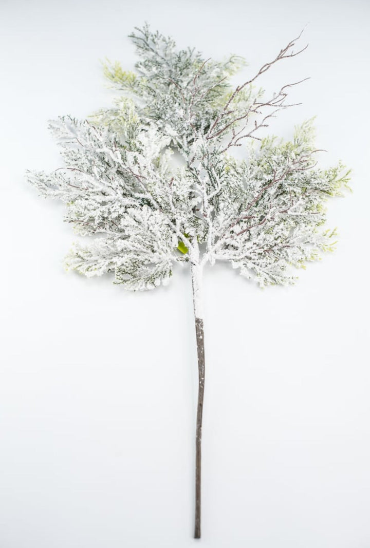 Flocked Cedar Spray - Greenery MarketWreath attachments86016SNOW