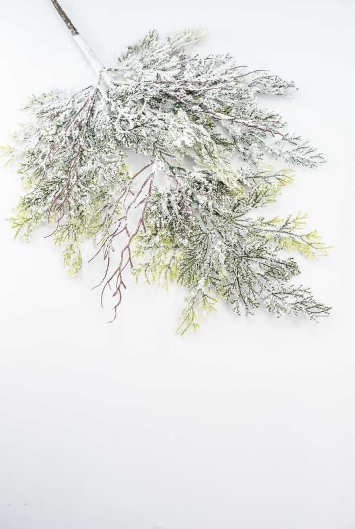 Flocked Cedar Spray - Greenery MarketWreath attachments86016SNOW