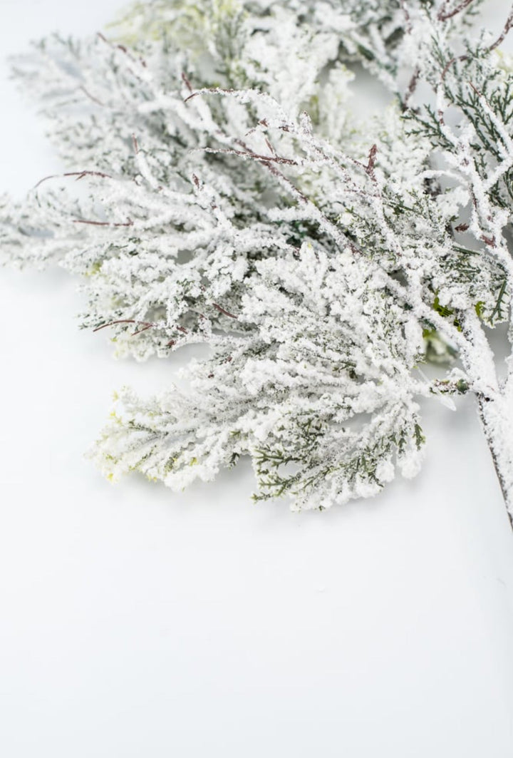 Flocked Cedar Spray - Greenery MarketWreath attachments86016SNOW