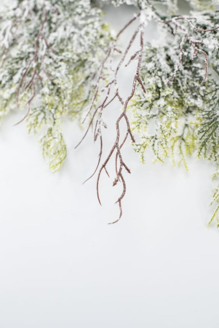 Flocked Cedar Spray - Greenery MarketWreath attachments86016SNOW