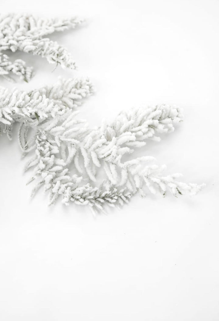 Flocked evergreen greenery spray - Greenery MarketArtificial Floraxd217