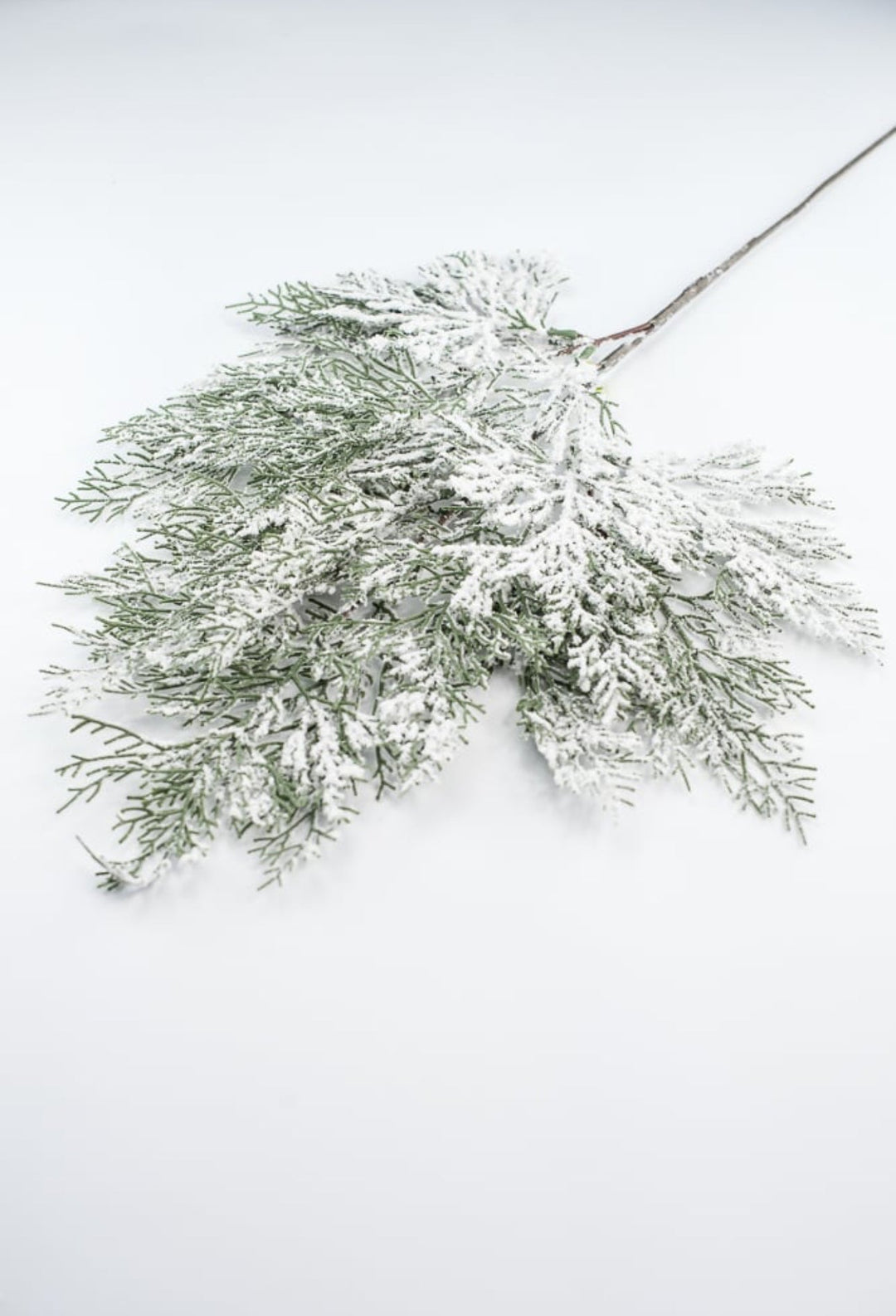 Flocked Flat Cedar Spray - Greenery MarketWreath attachments86018SNOW