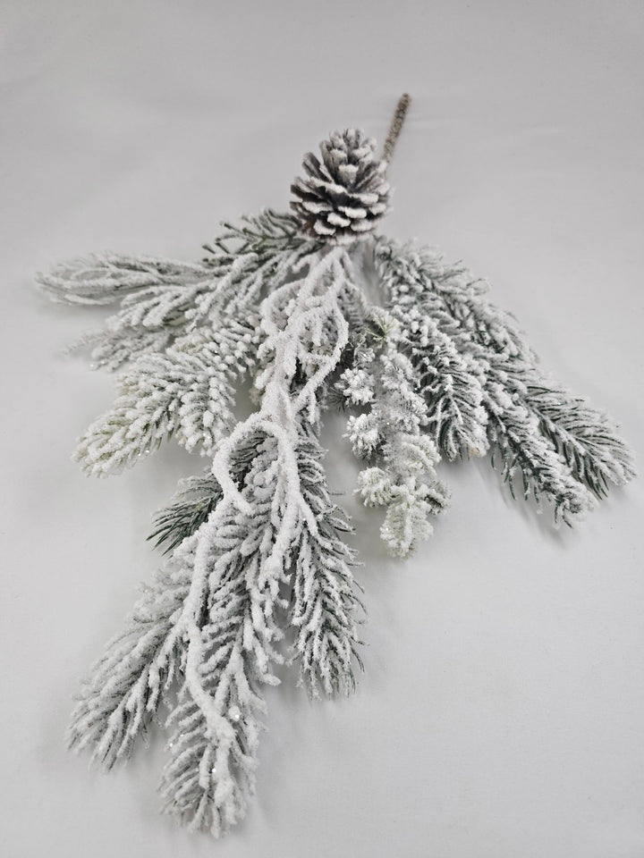 Flocked Mix Pine Pick - Greenery Market38206