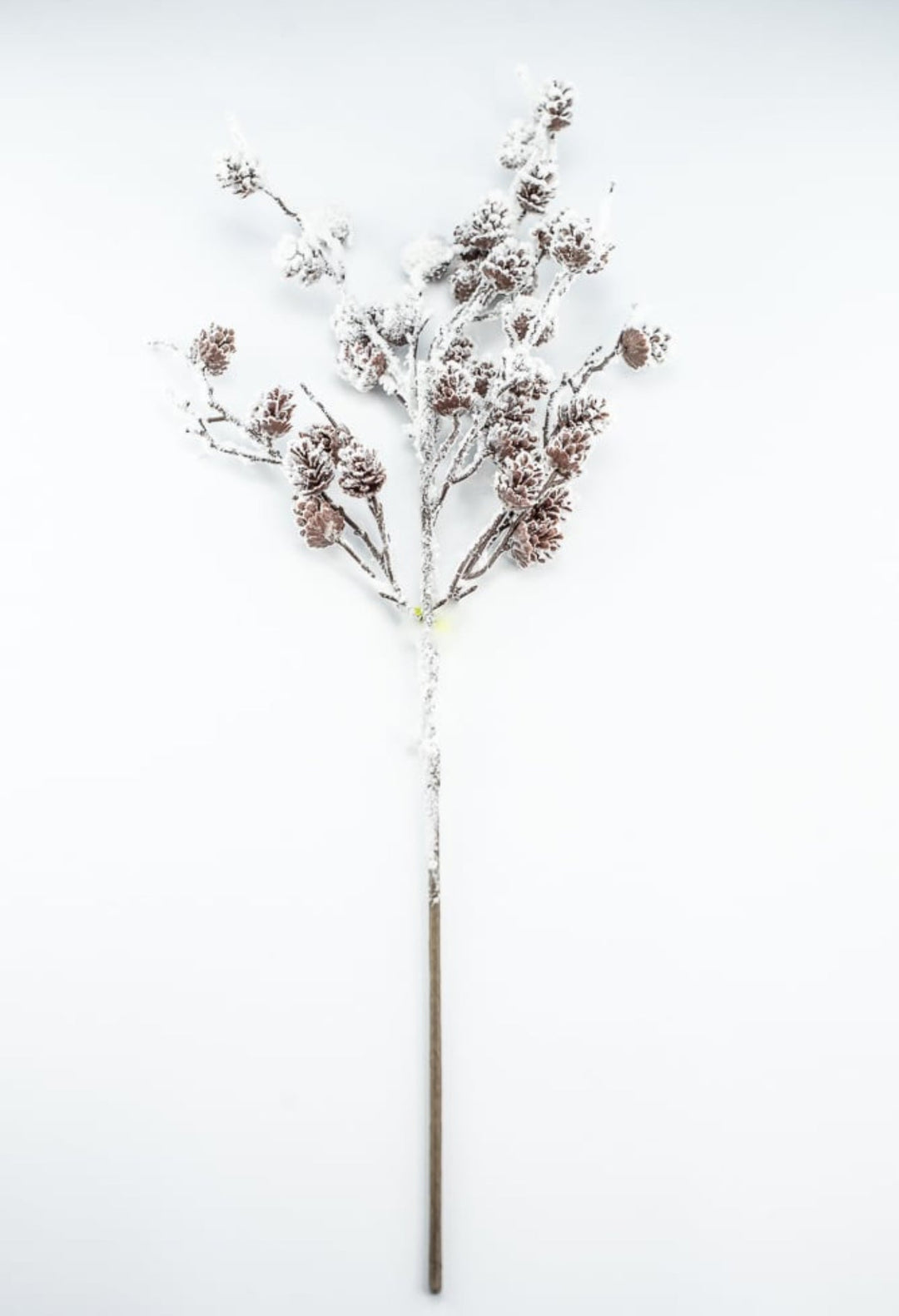 Flocked Pinecone Spray - Greenery MarketWreath attachments86019SNOW