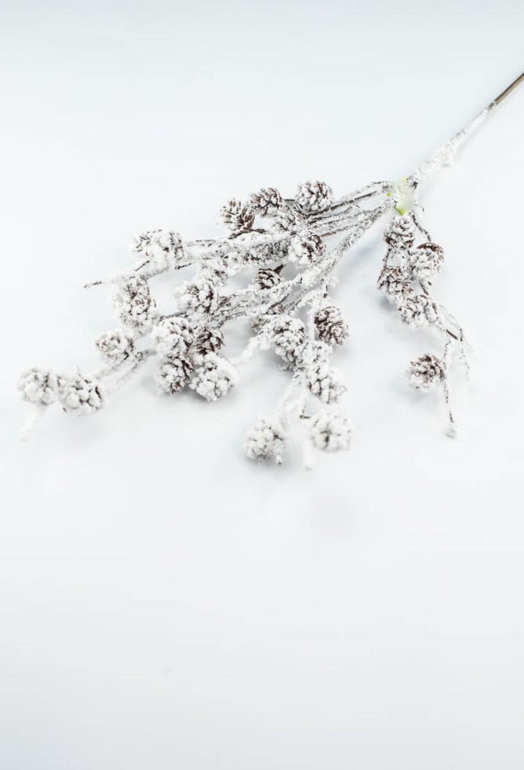 Flocked Pinecone Spray - Greenery MarketWreath attachments86019SNOW