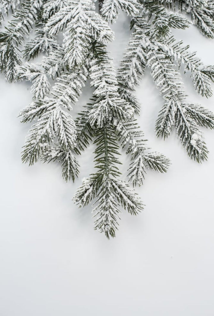 Flocked Spruce Spray - Greenery MarketWreath attachments86017SNOW