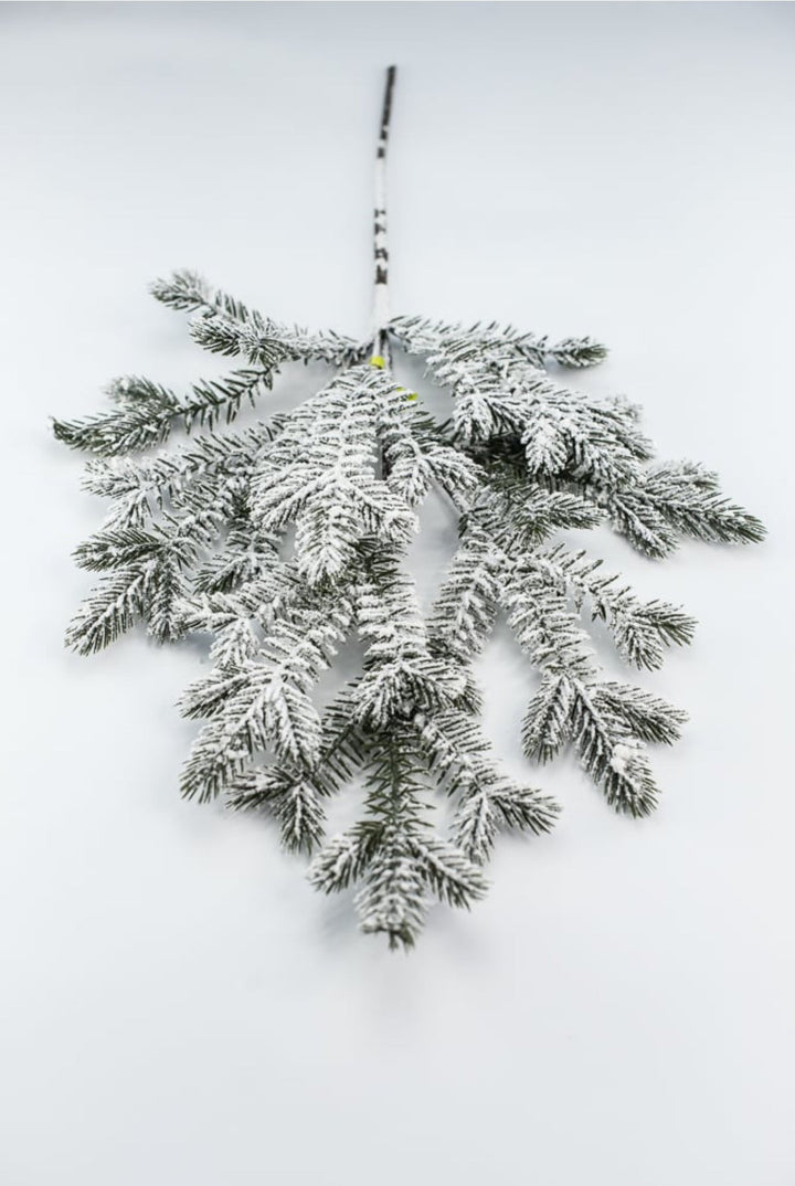 Flocked Spruce Spray - Greenery MarketWreath attachments86017SNOW
