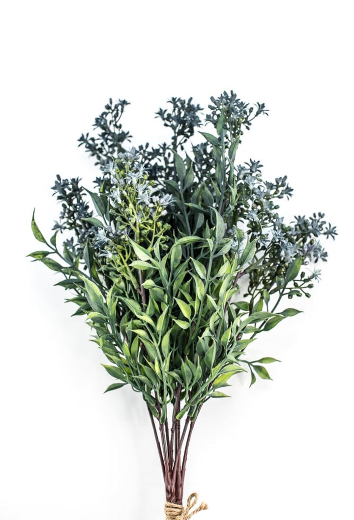 Flower and nandina bundle of sprays - blue - Greenery MarketArtificial Flora26357