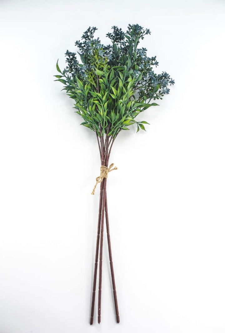 Flower and nandina bundle of sprays - blue - Greenery MarketArtificial Flora26357