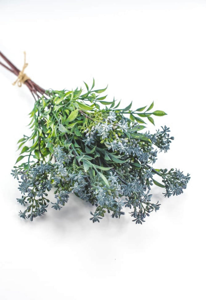 Flower and nandina bundle of sprays - blue - Greenery MarketArtificial Flora26357