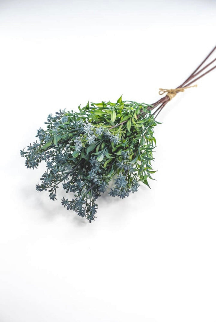 Flower and nandina bundle of sprays - blue - Greenery MarketArtificial Flora26357