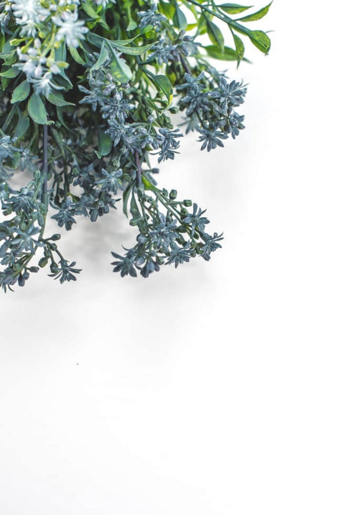 Flower and nandina bundle of sprays - blue - Greenery MarketArtificial Flora26357