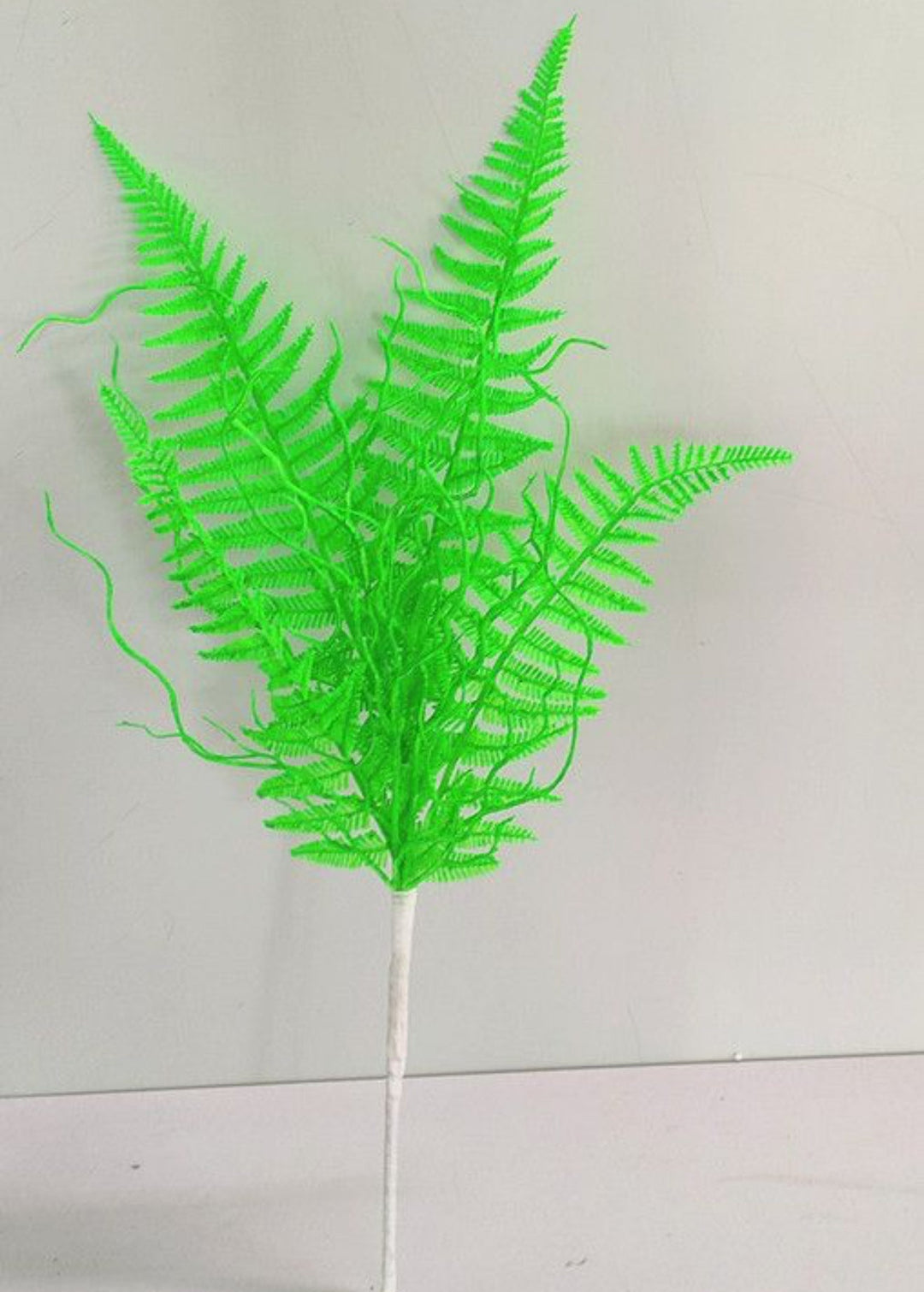Fluorescent Green Plastic Fern Wig Spray - Greenery Market85307 - GN